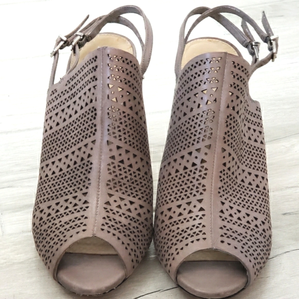 Antonio Melani Dark Taupe Leather Mule He…